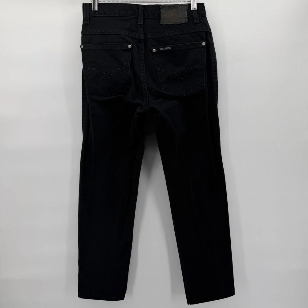 Harley-Davidson Jeans Women 8 PET Black Classic Straight High Rise Vintage 90s